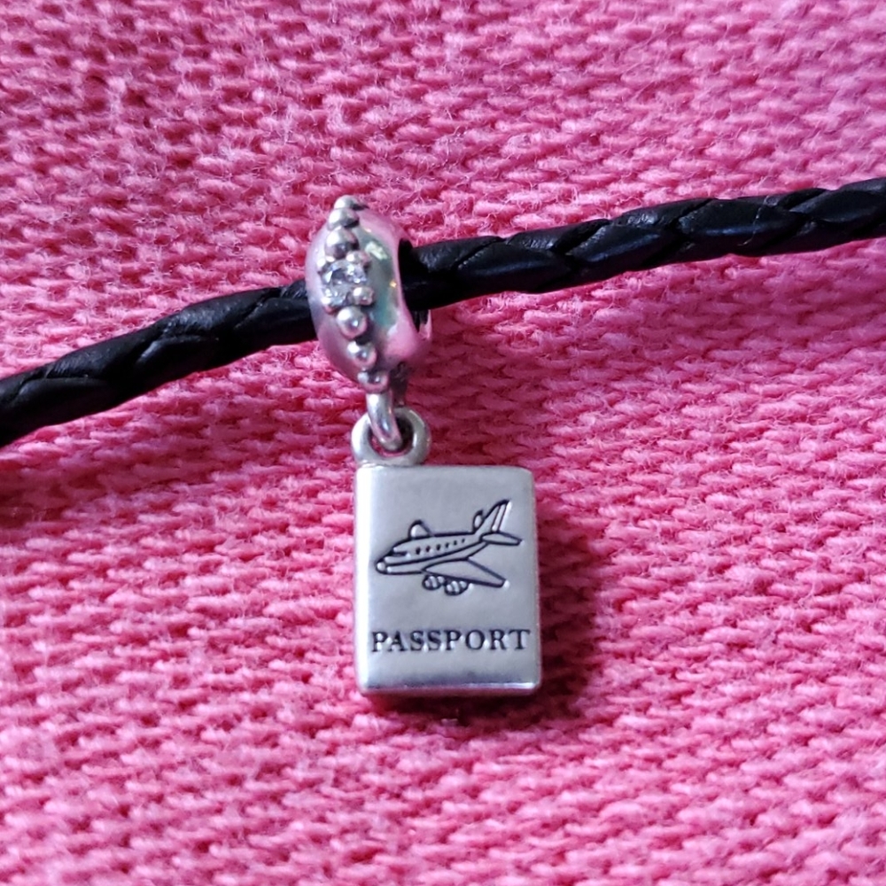 Pandora passport charm silver